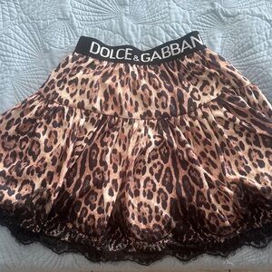 Dolce & Gabbana Animal Print Skater Skirt